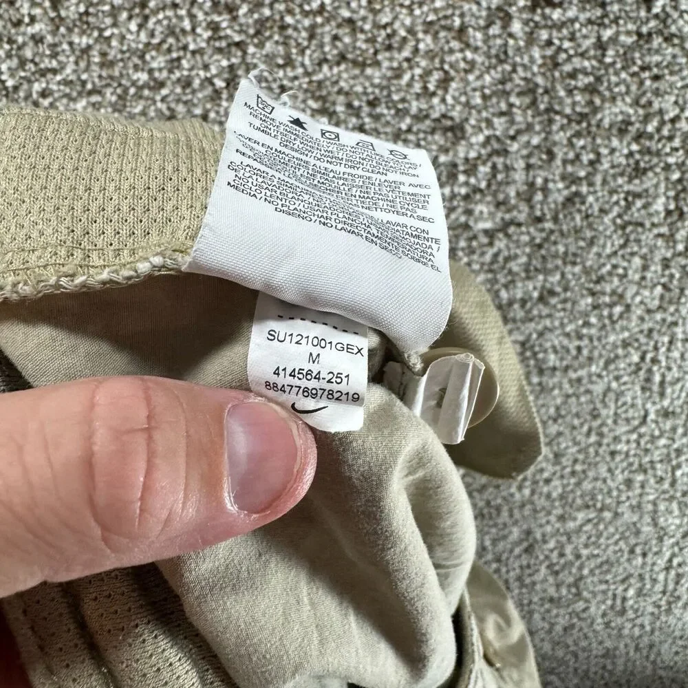 Nike Shorts Mens Medium Tan Cargo The Athletic Department Adjustable Waist Adult